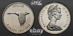 (1) 1967 Canada Silver Dollar NGC PL66 Centennial Goose Mirror-Like Fields