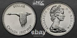 (1) 1967 Canada Silver Dollar NGC PL66 Centennial Goose Mirror-Like Fields