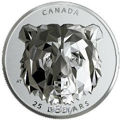 1 Ounce Silver Proof Multifaceted Animal Head Grizzly 25 $ Canada 2020 Kanada