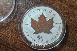 1 Oz Silver Coin Maple Leaf Reverse Proof Exquisite Horse Privy Canadian 2014