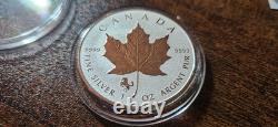 1 Oz Silver Coin Maple Leaf Reverse Proof Exquisite Horse Privy Canadian 2014