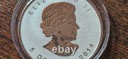 1 Oz Silver Coin Maple Leaf Reverse Proof Exquisite Horse Privy Canadian 2014