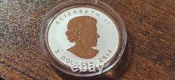 1 Oz Silver Coin Maple Leaf Reverse Proof Exquisite Horse Privy Canadian 2014