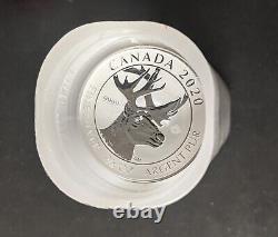 1 Roll, 30 Coins. 9999 Canada 2020 $2 Woodland Caribou Reverse Proof 3/4 oz