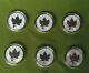 1 oz 9999 Wild Canada Coins Set of 6 Canadian Maple Leaf Privy Rev Proof