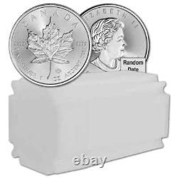 1 oz Canadian Silver Maple Leaf Coin BU (Random Year) Tube of 20
