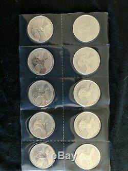 10 coins -2016 Canada Birds Of Prey Peregrine Falcon Reverse Proof 1oz Silver