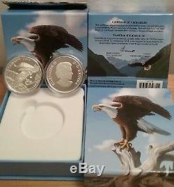 $100 2014 MAJESTIC BALD EAGLE 1OZ Pure Silver Proof Coin Canada
