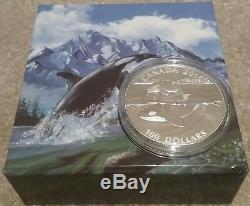 $100 2016 ORCA 1OZ Pure Silver Proof Coin Canada