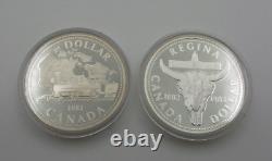 (14) Canada Silver $1 Dollar Proof Coin Lot 1971-1984 with Box Z1469