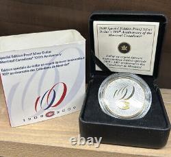 1909-2009 Canada Montreal Canadian Special Edition NHL Gilded Proof Silver Coin