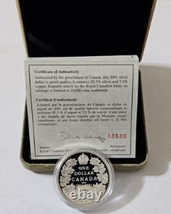 1911-2001 Canada Proof $1 Commemorative Silver Dollar 90th Anniversary