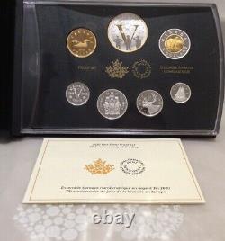 1945-2020 V-E Day 75th Anniversary Victory Pure Silver Proof 7-Coins Set Canada