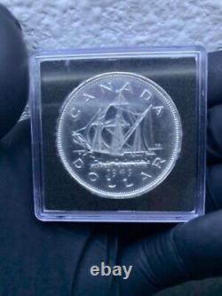 1949 Canada Silver Dollar. Proof Like. The Matthew discovering Newfoundland