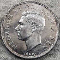 1949 Canada Silver Dollar UNC BU Proof-Like, Uncirculated Low Mintage 672K