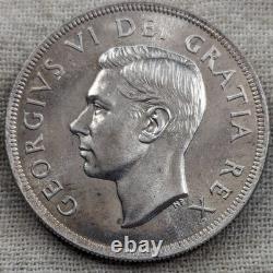 1949 Canada Silver Dollar UNC BU Proof-Like, Uncirculated Low Mintage 672K