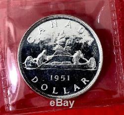1951 Canada 1 Dollar Silver Coin One Dollar ICCS Proof-Like PL-66