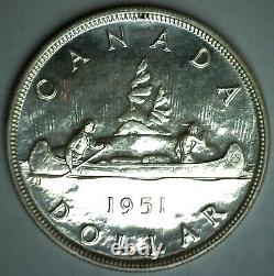 1951 Canada PL Silver Dollar $1 Canadian Coin George VI Uncirculated Proof Like