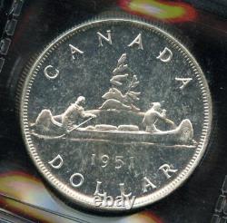 1951 Proof Like Canada Silver Dollar ICCS PL-65 Cert#DB539