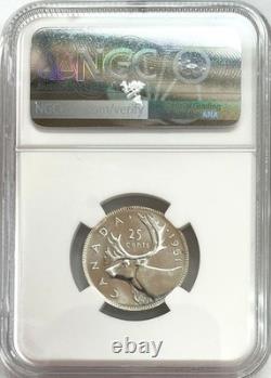 1951 Silver Canada 25 Cents King George VI Coin Low Relief Ngc Proof Like 65