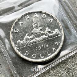 1953 Canada 1 Dollar Silver Coin One Dollar Proof Like ICCS Gem PL 65 Old Holder