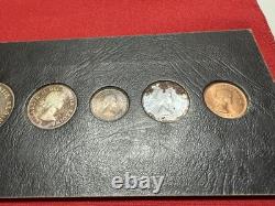 1953 Canadian Proof Like Set Of 6 Silver Coins In Holder