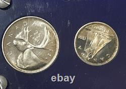 1954 Canada 6 Coin Proof Like Mint Set Silver Dollar 50c 25c 10c 5c 1c 80%