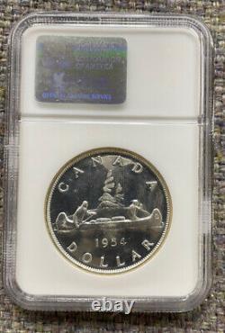 1954 Canada Silver Dollar Proof Like NGC PL-66 Nice Cameo Appearance