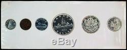 1954 Canada Silver Proof-like 6 Coin Original Mint Set Cellophane
