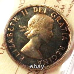 1954 Silver Canada Proof-like 50 Cents Iccs Pl 65 (color)
