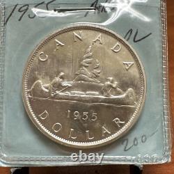 1955 Canada Silver Dollar Proof-Like Silver Coin