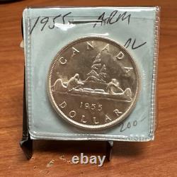 1955 Canada Silver Dollar Proof-Like Silver Coin