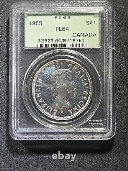 1955 Canada silver Dollar PROOF-LIKE PL64 (PCGS OGH)