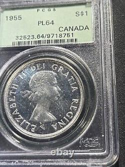 1955 Canada silver Dollar PROOF-LIKE PL64 (PCGS OGH)