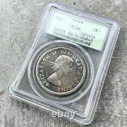 1956 Canada 1 Dollar Silver Coin One Dollar Proof Like PCGS Gem PL 66 Old Holder