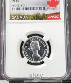 1958 Canada Silver 25 Cents Elizabeth II Ngc Pl 65 Rare Gem Proof Like Beauty