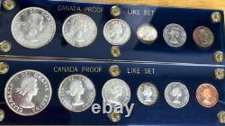 1960 1963 Canada Proof Like 6 Coins Set In Ayrclic Holders Lot of 4
