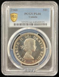 1960 Canada PCGS PL 66 S$1 Silver Dollar Prooflike Proof-Like Beautiful Coin