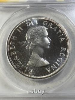 1961 Canada $1 Large Silver Coin Graded MS 68 Proof Like by ANACS Voyageur
