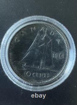 1961 Canada Proof-Like PL 6-Coin Set Silver Dollar