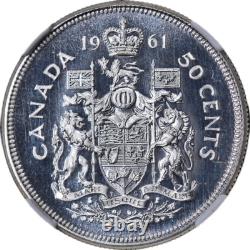 1961 Canada Silver 50 Cent NGC PL67 Cameo Proof-Like