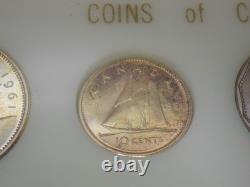 1961 Canada Silver Proof-Like Mint Set 6 Coins 1.11oz ASW Sealed Original