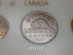1961 Canada Silver Proof-Like Mint Set 6 Coins 1.11oz ASW Sealed Original