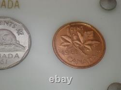 1961 Canada Silver Proof-Like Mint Set 6 Coins 1.11oz ASW Sealed Original
