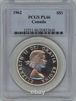 1962 1$ Dollar Elizabeth-ii Canada Pcgs Pl66 Rare R4 (semi-cam) Highest-grades