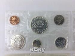 1963 1964 1965 1966 Canada Sealed Proof Like Mint Set 6 Coins Total 16 Silver80%