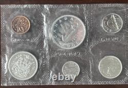 1963 Canada Proof-Like Set-6 Coins-Gem PL-Original Packaging 1.11 oz Silver