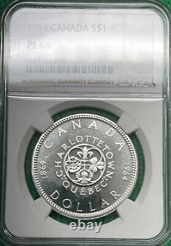 1964 Canada Silver Dollar. NGC PL 66. Proof Like