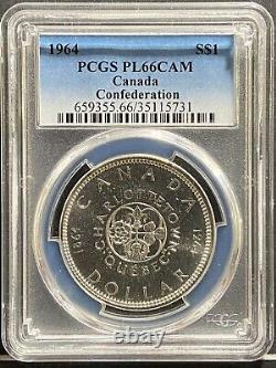 1964 Canada Silver Dollar PCGS PL66CAM Cameo PL 66 (731) Faded Dot Variety