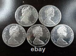 1965 $1 Proof-like Silver Canadian Dollar Lot of 5 coins 0.6 oz, 3 oz total